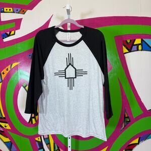 Bella Canvas Triblend Black and Gray Raglan Tee. Size XL. Excellent condition!